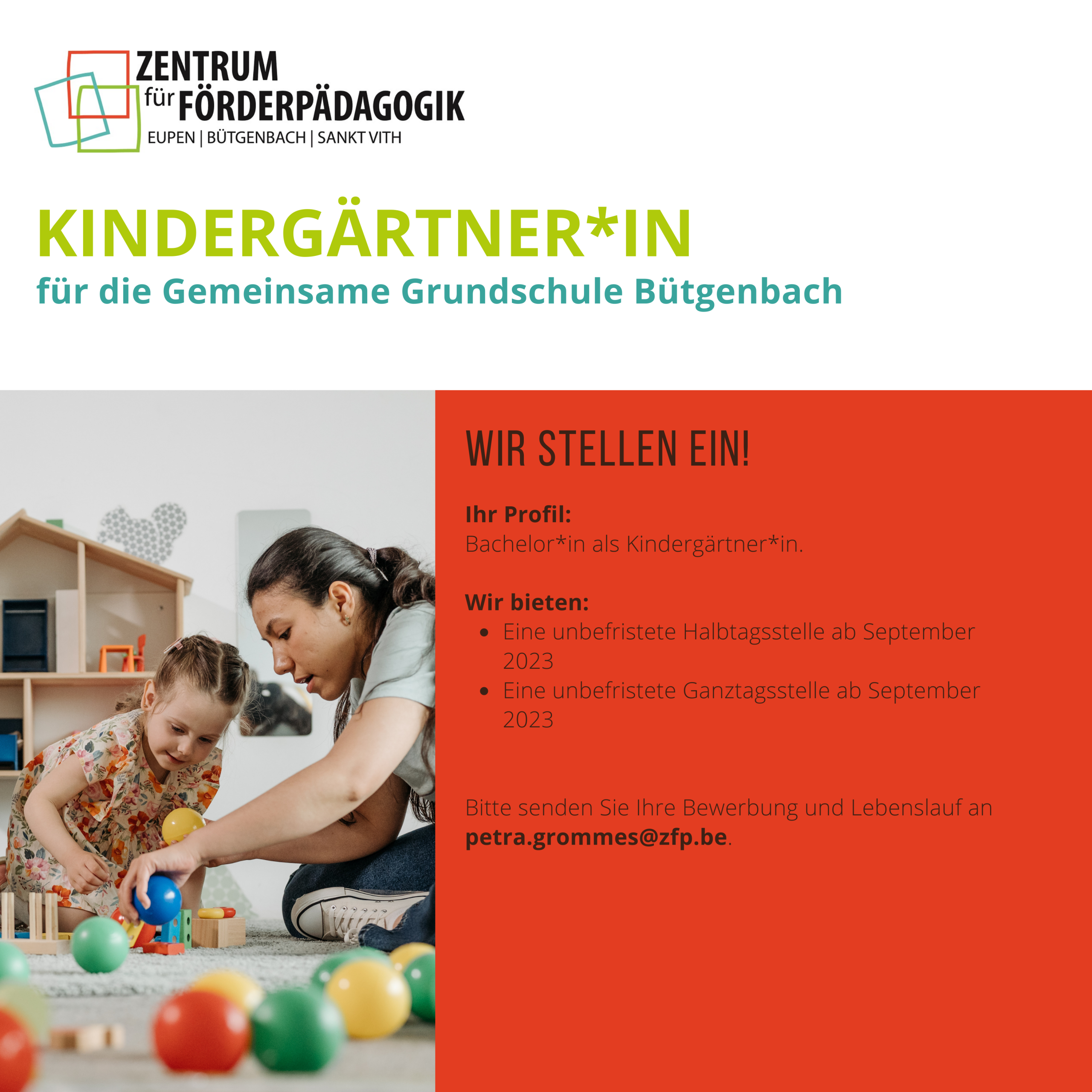 Kindergärtner:in Gemeinsame Grundschule Bütgenbach